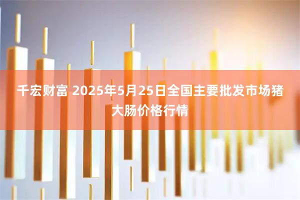 千宏财富 2025年5月25日全国主要批发市场猪大肠价格行情